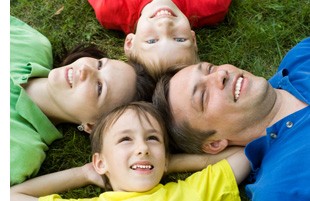 Family having summer fun