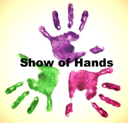 Graphic logo for the Lone Star College North Harris ASL Student Club Show of Hands