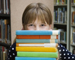 young girl with books 