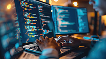 Student using technology in their chosen career