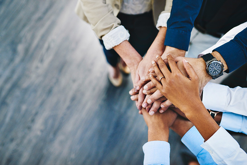 Group of people's hands
