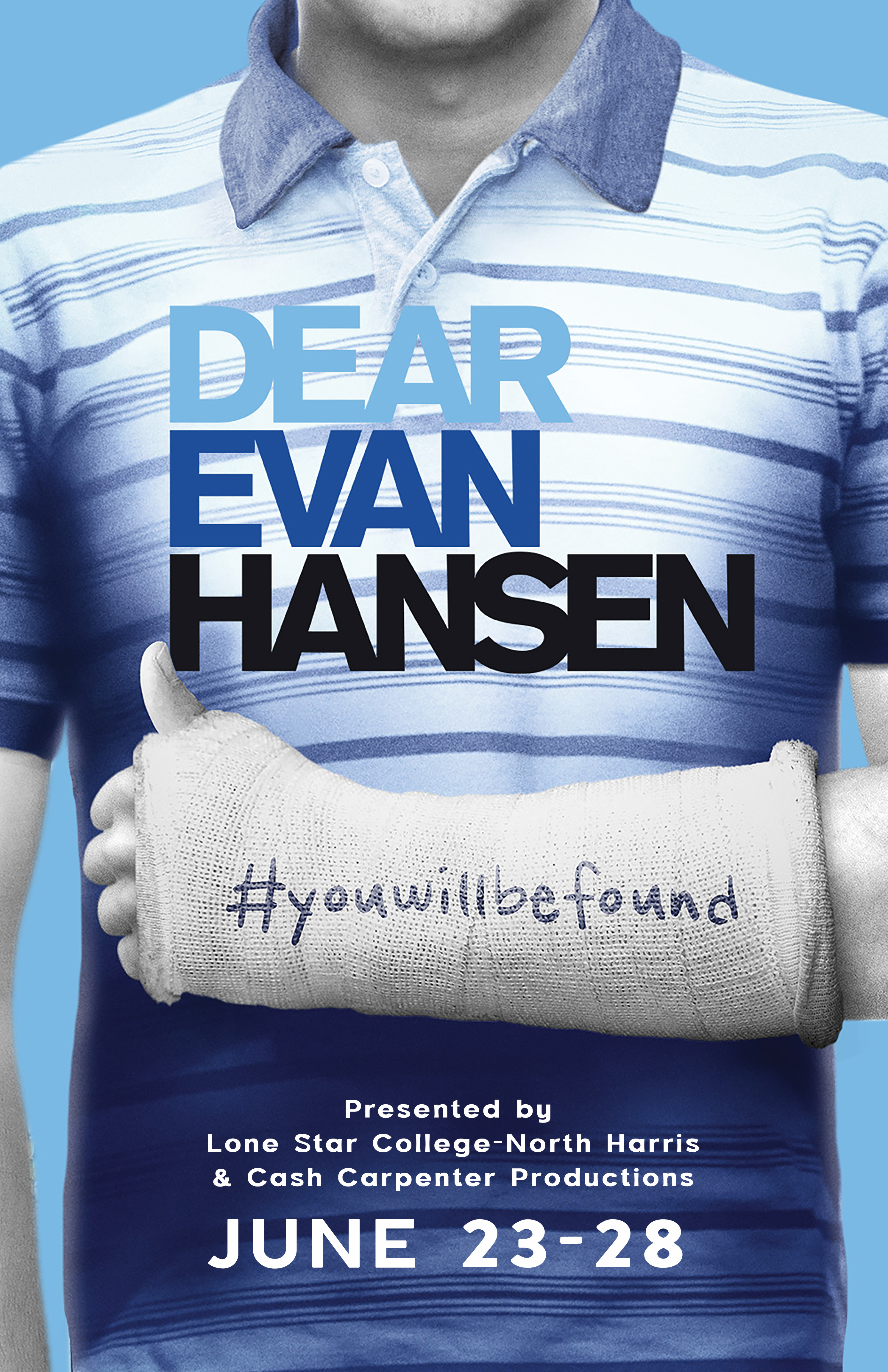 Poster for the upcoming Musical Theatre production  of Dear Evan Hansen