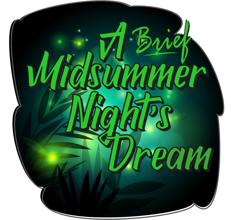 Fireflies buzz around the title "A Brief Midsummer Night's Dream"