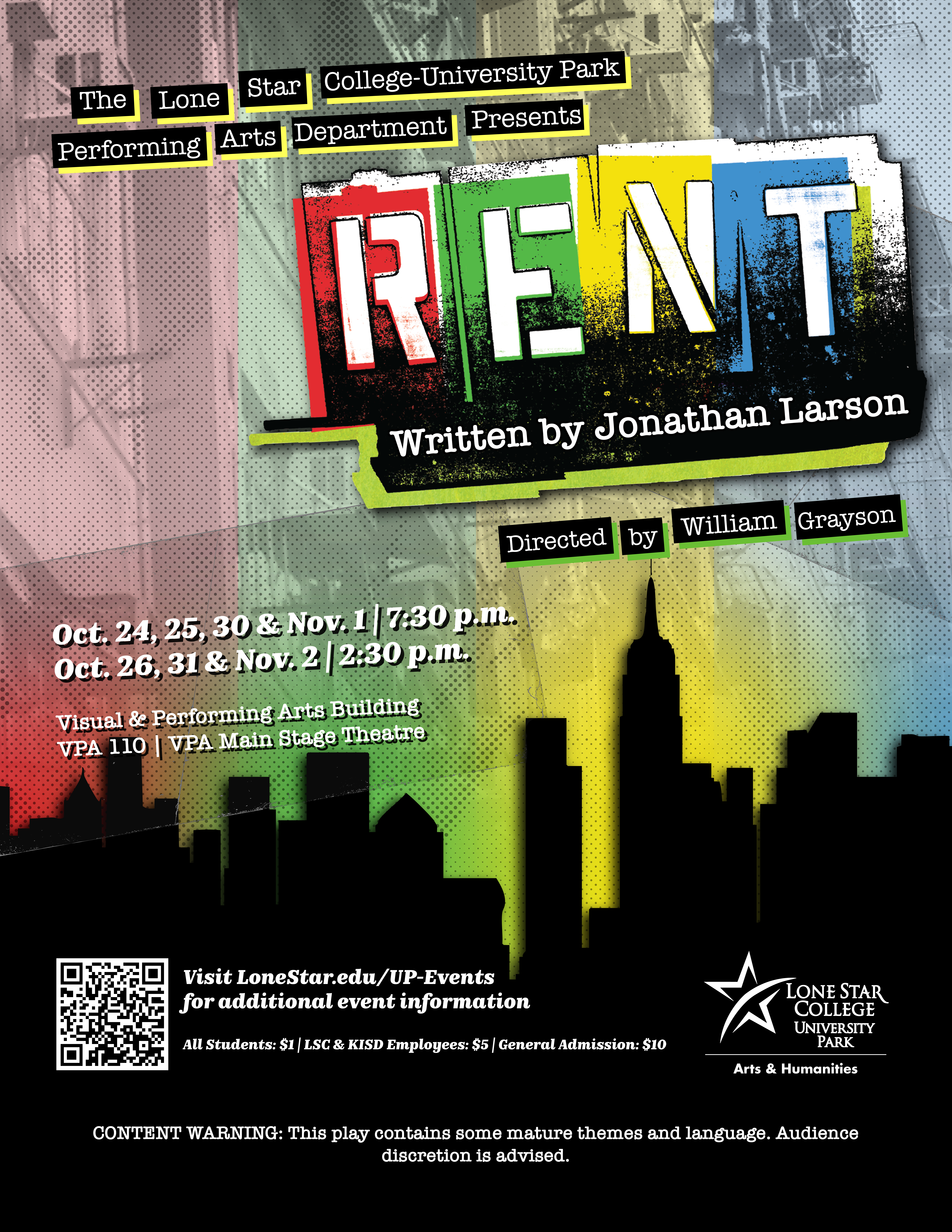 Lone Star College University Park Performing Arts Department Presents RENT