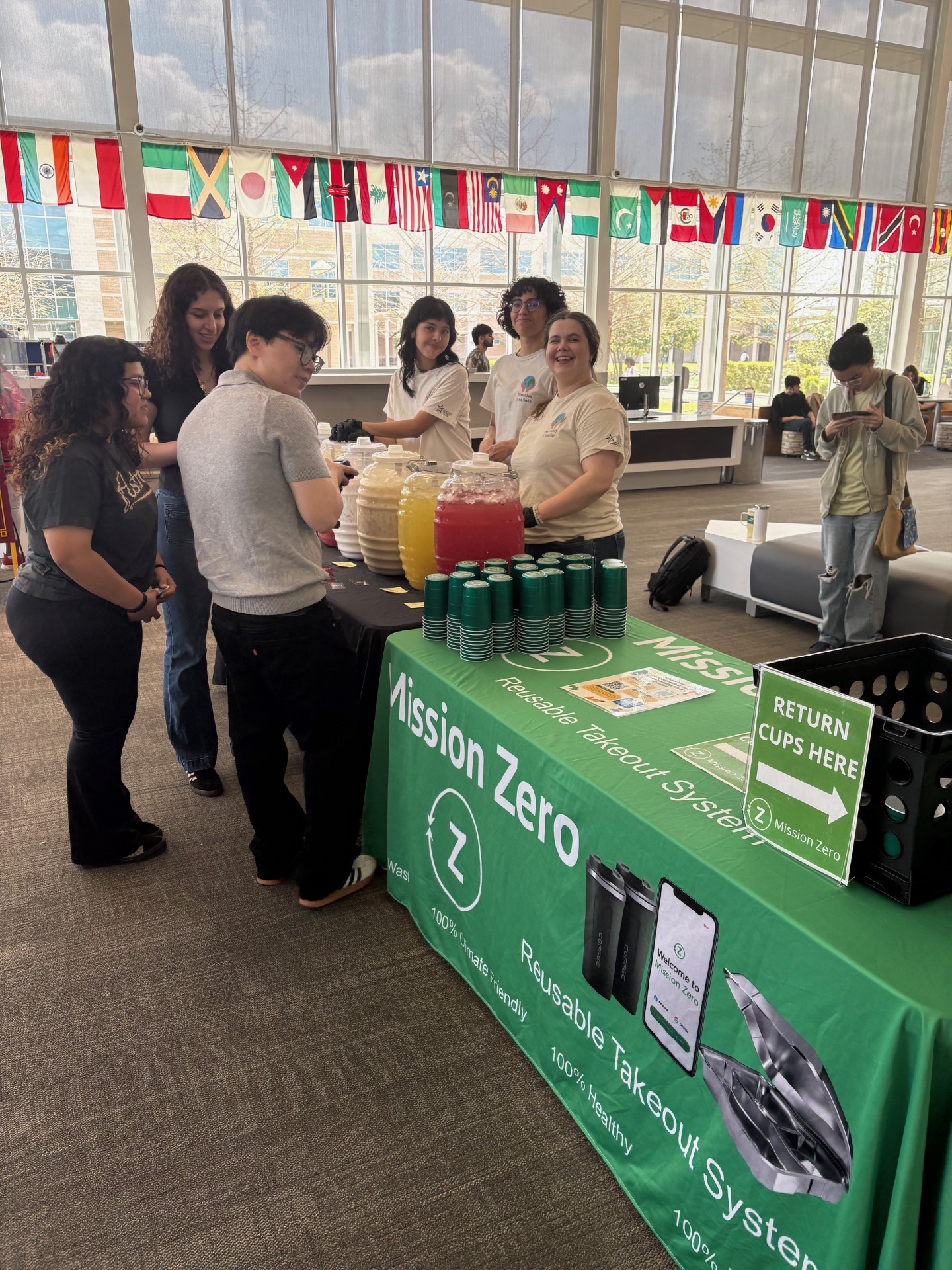 The Smart Cups have been used at the recent Loteria event here on campus, hosted by the Environmental & Sustainability Student Club.