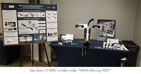 See Team CY-SMIC's video under "NASA Micro-g NEXT"
