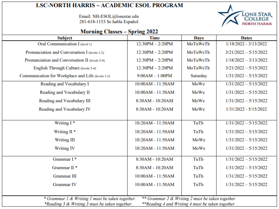Course Schedules |