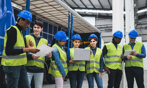 group of construction workers