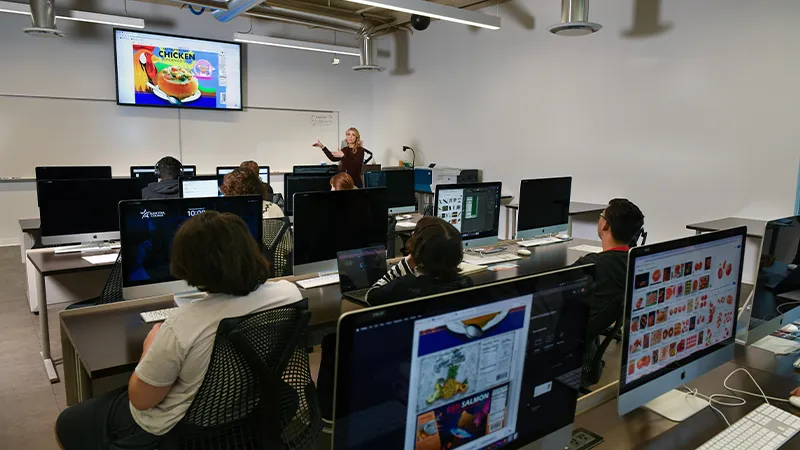 Students in a computer lab