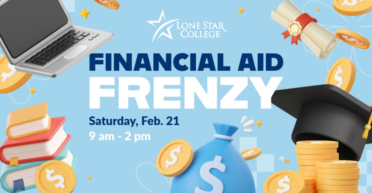 Money and graduation cap icons in light blue background