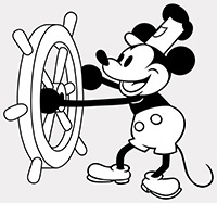 Image of Steamboat Willie cartoon character