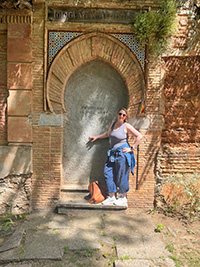 Photo of Amy Newhouse at a historical site