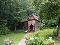 Photo of an old cabin in the woods