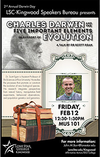 Dr. Scott Egan, Charles Darwin and the Five Important Elements in Support of Evolution