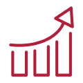 icon of an arrow and stairs representing a job advancement