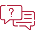icon of two text boxes glass representing a job interview