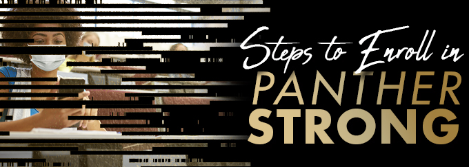 Panther Strong Steps to Enroll Decorative Banner 