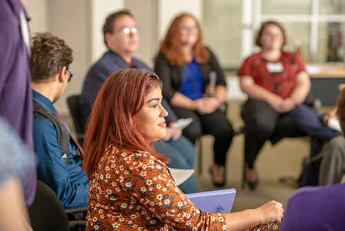 Group of students at orientation