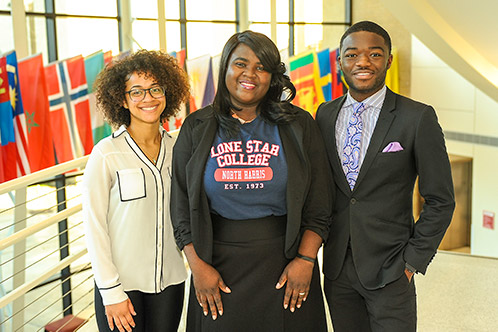 Group of students at North Harris Campus