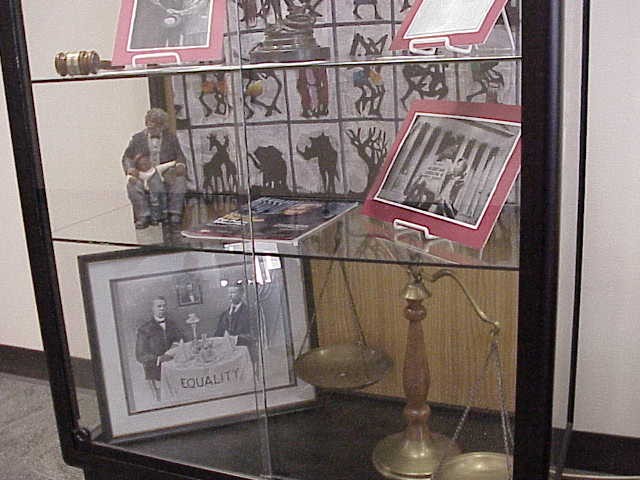 Close up of two shelves