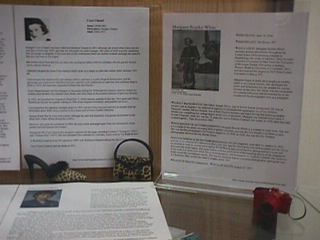 The biographies of Coco Chanel, Margaret Bourke-White, and Valentina Tereshkova joined several others in the international case.