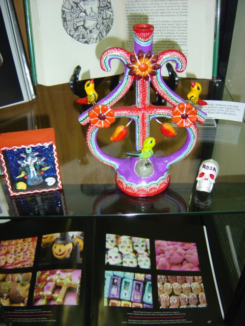 a ceramic Tree of Life, and books on the holiday