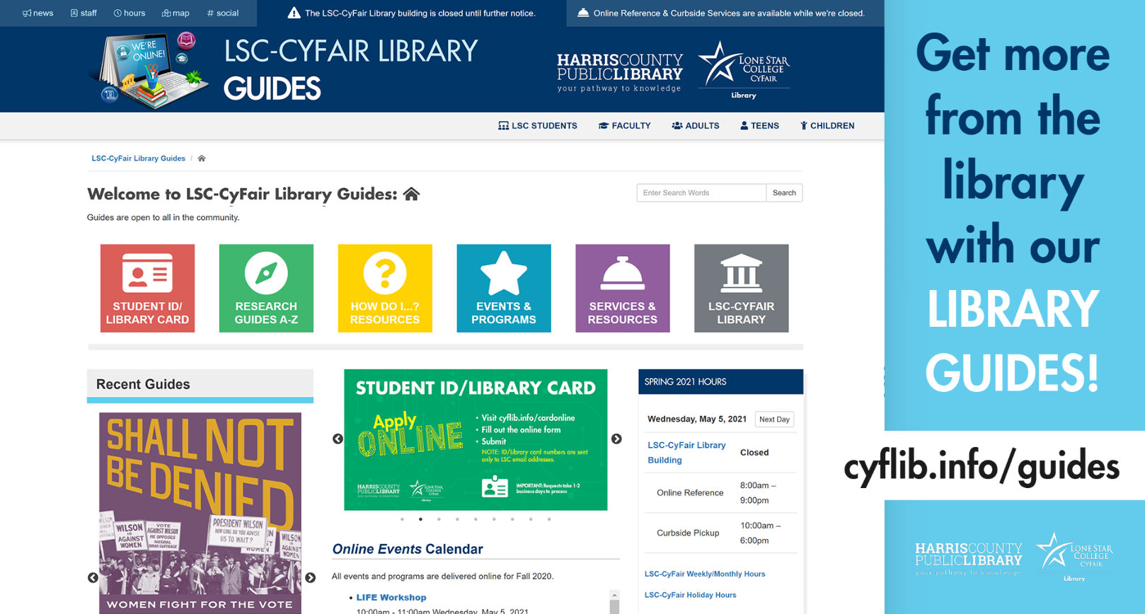 LibGuides homepage