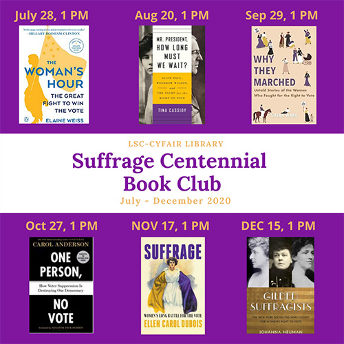 LSC-CyFair Book Club Commemorating Suffrage Centennial 