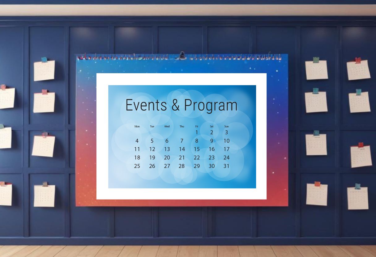 calendar hanging on a wall