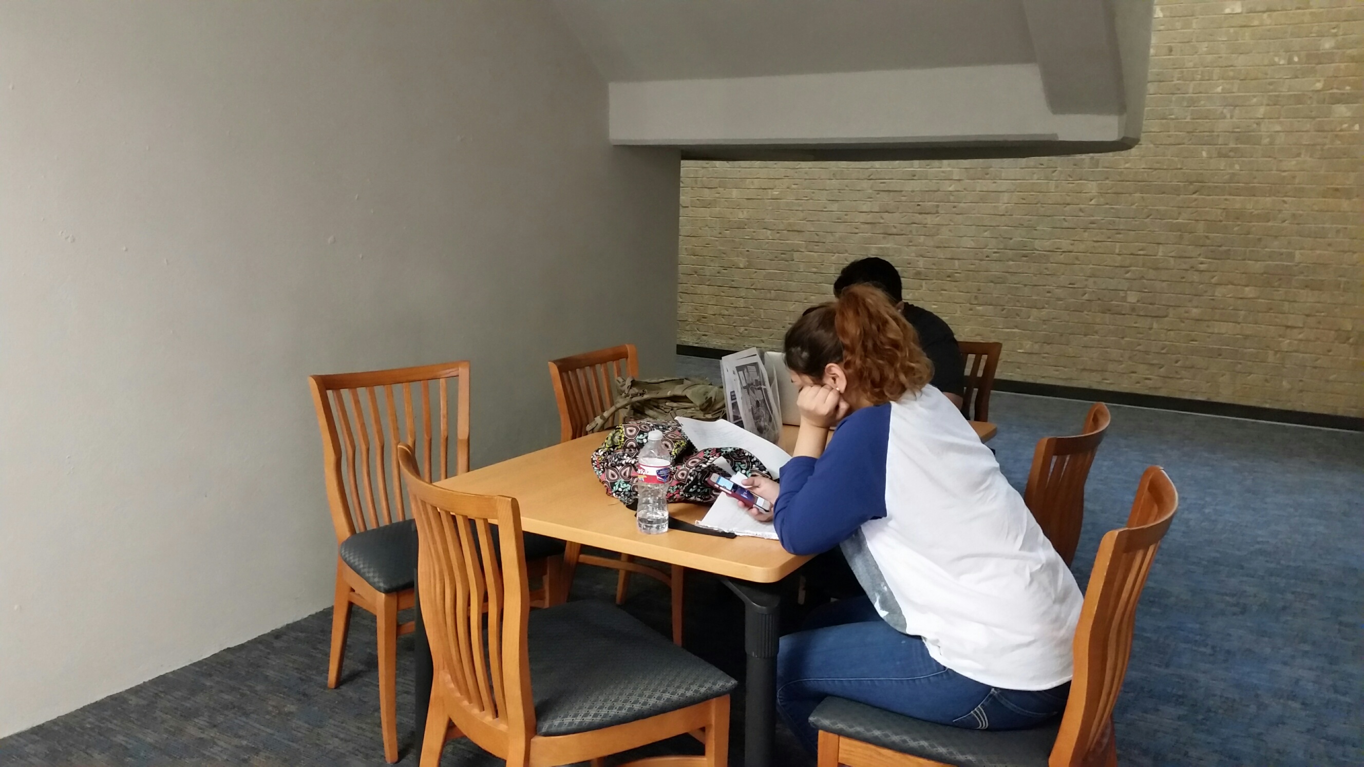 Study space in the Academic Building, under the stairs