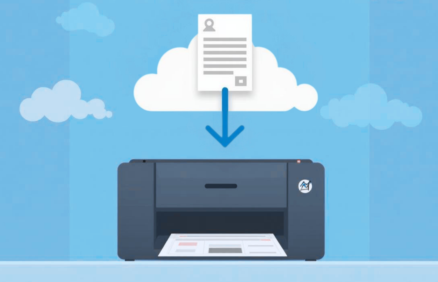 cloud document over printer