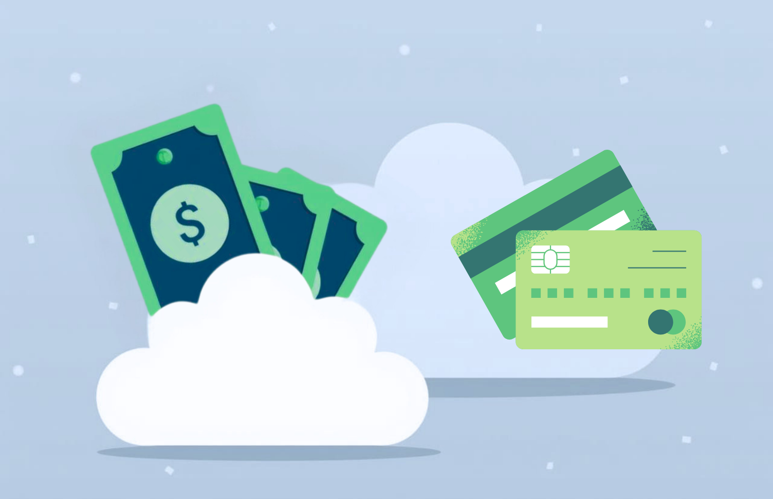 cash and credit cards in the cloud
