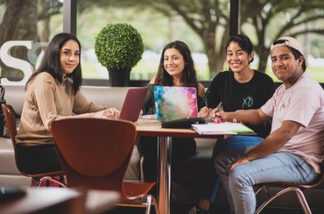 Group of students sitting at a table