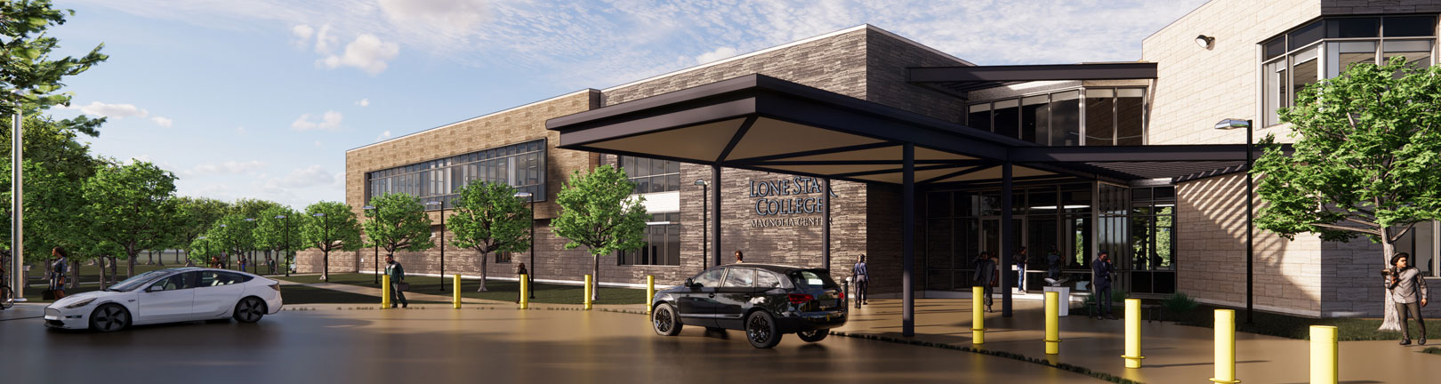 magnolia center architect rendering front entrance