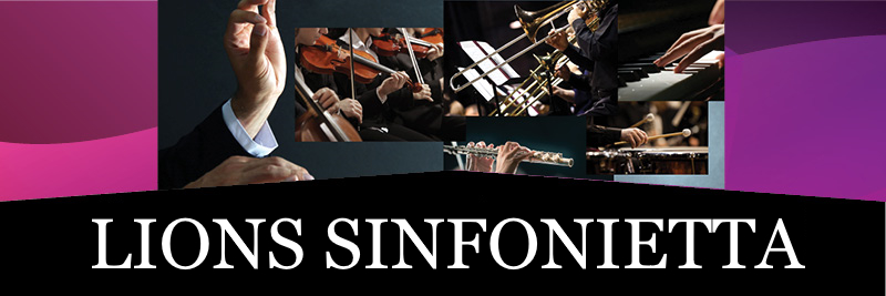 Lions Sinfonietta Web Banner (picture of conductor and various Western instruments)