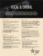 Vocal and Choral Flyer: Click for a pdf with information on vocal/choral study.