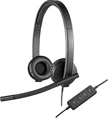 photo of the wired headset