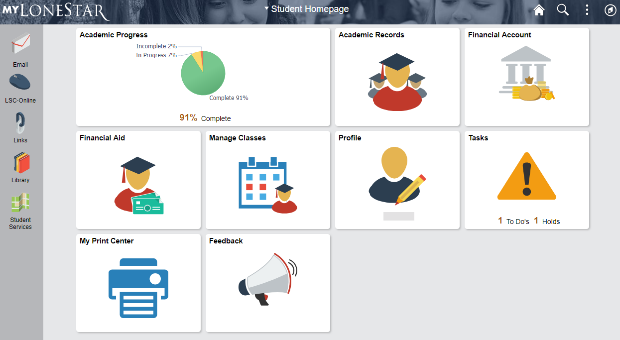 Student homepage