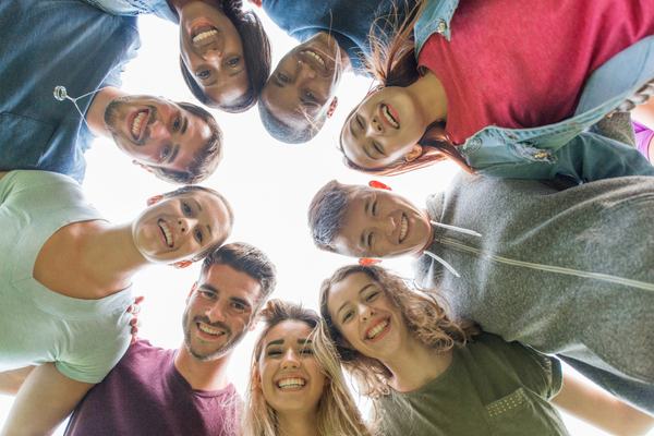 Group of students in a circle