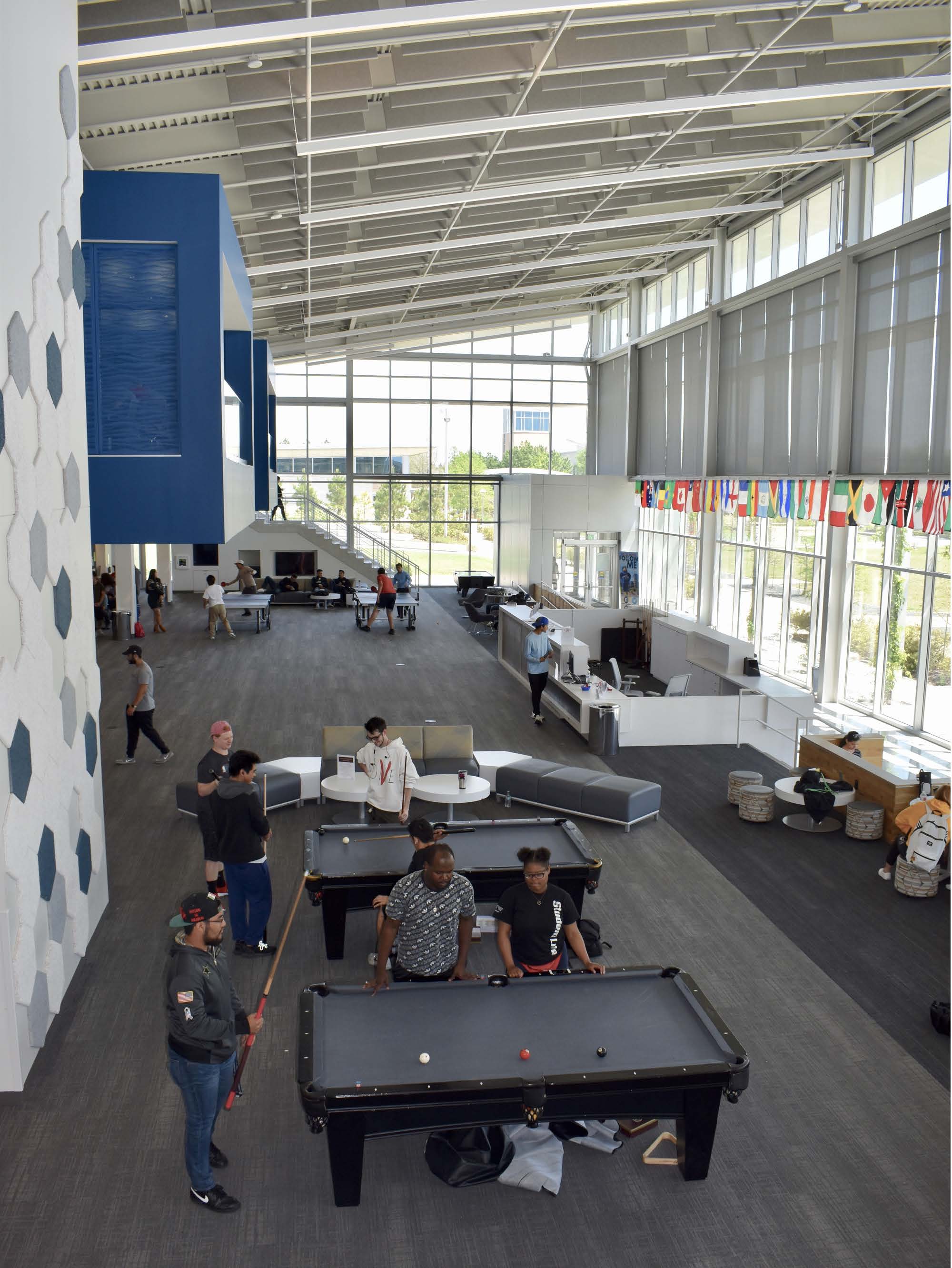 A full view of The Nest gameroom area