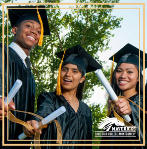 Graduating students with diplomas