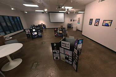 Wide view of the Lone Star College-Kingwood Fine Art Gallery's Visual Communication Student and Portfolio Art Shows