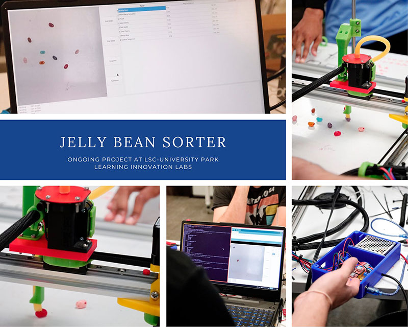 Collage of Pictures from Jelly Bean Sorter project