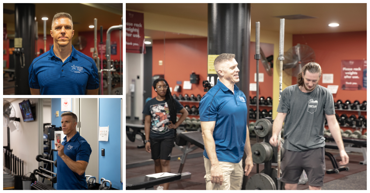 Photo Collage of David Wiederrecht Teaching a Class with Students