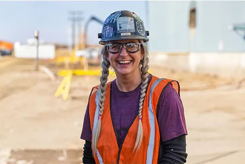 Smiling woman Brock employee