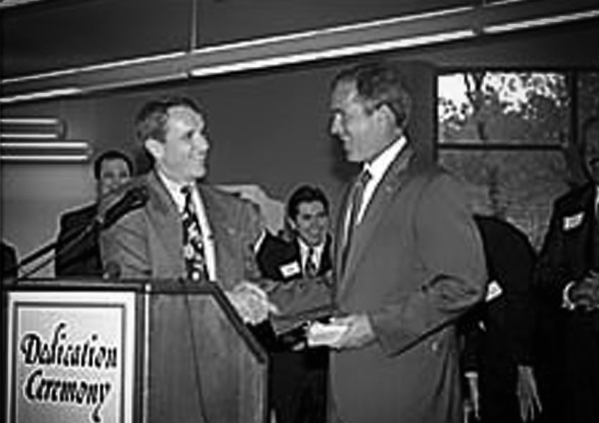 George Bush at the grand opening 