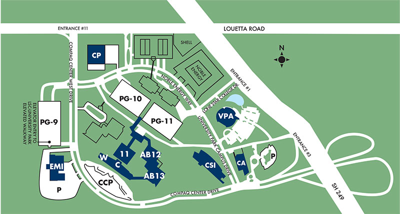 the LSC-University Park Map