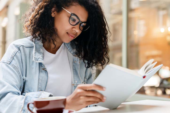 woman studying