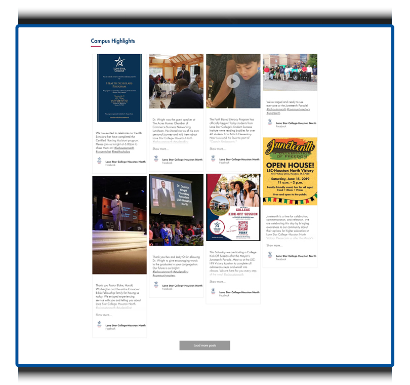 screenshot of social media feed