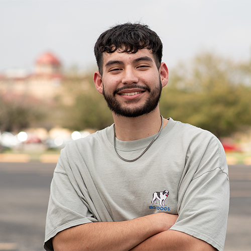 student smiling